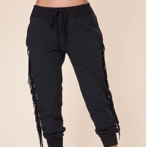Kittenish Fringe Slouchy Jogger-Size Large